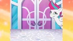 Size: 3410x1920 | Tagged: safe, derpibooru import, screencap, zipp storm, pegasus, pony, my little pony: tell your tale, spoiler:g5, spoiler:my little pony: tell your tale, spoiler:tyts01e07, clip trot, female, g5, high res, image, jpeg, mare, smiling, solo