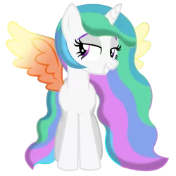 Size: 8000x8000 | Tagged: safe, artist:laszlvfx, artist:yulianapie26, derpibooru import, edit, vector edit, princess celestia, alicorn, pony, absurd resolution, base used, colored wings, female, image, mare, multicolored wings, png, simple background, solo, transparent background, vector, wings, younger