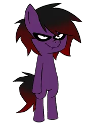 Size: 575x798 | Tagged: safe, artist:zeffdakilla, derpibooru import, oc, oc:frankie fang, unofficial characters only, anthro, pegasus, .mov, shed.mov, base used, creepypasta, emo, evil, fluttershed, hidden wings, image, png, pony.mov, smiling, solo, standing