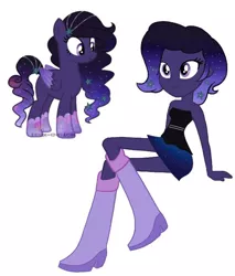 Size: 592x696 | Tagged: safe, derpibooru import, oc, unofficial characters only, equestria girls, g4, boots, clothes, equestria girls oc, equestria girls-ified, high heel boots, image, jpeg, shirt, shoes, simple background, skirt, solo, white background