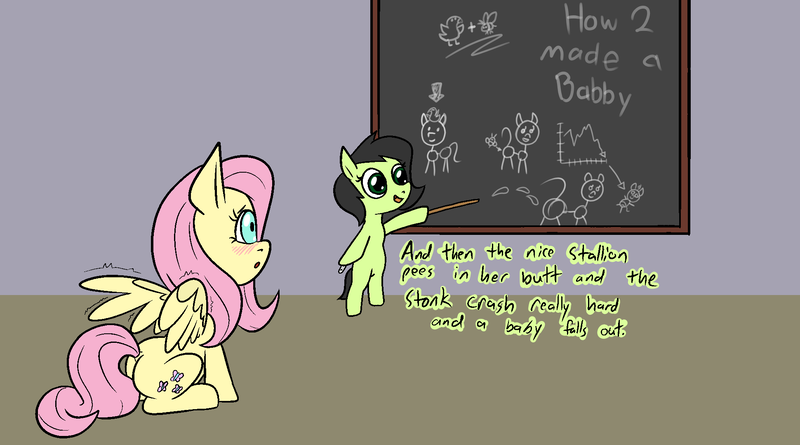 Size: 1940x1080 | Tagged: safe, artist:happy harvey, derpibooru import, oc, oc:anonfilly, bee, bird, earth pony, insect, pegasus, pony, baby, bipedal, blushing, butt, chalk, chalkboard, drawn on phone, female, filly, foal, graph, image, male, mare, misinformation, pinpoint eyes, png, raised tail, sex education, spread wings, stallion, stick, stick figure, stick pony, tail, teaching, wingboner, wings