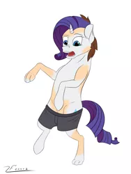 Size: 2448x3264 | Tagged: safe, artist:furnaise, derpibooru import, rarity, pony, unicorn, bipedal, clothes, human to pony, image, male to female, png, rule 63, transformation, transgender