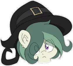 Size: 1864x1701 | Tagged: safe, artist:czu, derpibooru import, oc, oc:coven, unofficial characters only, bust, ear fluff, eye clipping through hair, hat, image, looking at you, male, png, simple background, transparent background, witch hat