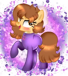 Size: 2005x2248 | Tagged: safe, artist:doraeartdreams-aspy, derpibooru import, oc, oc:aspen, earth pony, beret, bodysuit, catsuit, clothes, earth pony oc, fabulous, female, hat, hippie, image, jewelry, latex, latex suit, necklace, peace suit, peace symbol, png, rubber suit, solo, solo female