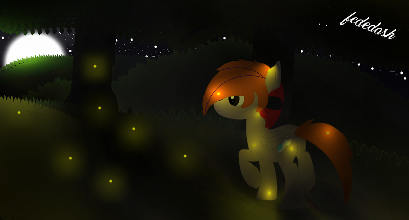 Size: 7572x4080 | Tagged: safe, artist:fededash, derpibooru import, oc, oc:fededash, unofficial characters only, pegasus, cutie mark, image, lightning, moon, pegasus oc, png, stars, tree, wings