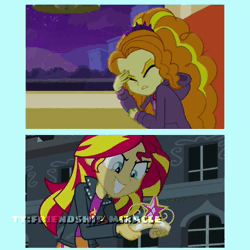 Size: 1080x1080 | Tagged: safe, derpibooru import, edit, edited screencap, screencap, adagio dazzle, applejack, fluttershy, pinkie pie, rainbow dash, rarity, sci-twi, snails, snips, spike, sunset shimmer, twilight sparkle, dog, equestria girls, equestria girls (movie), rainbow rocks, animated, bare shoulders, big crown thingy, boots, canterlot high, clothes, cowboy boots, cowboy hat, element of magic, eyes closed, fall formal outfits, female, hat, holding hands, humane five, humane seven, humane six, image, jewelry, male, night, open mouth, open smile, ponied up, regalia, shoes, sleeveless, smiling, sound, spike the dog, spread wings, strapless, tiktok, twilight ball dress, webm, wings