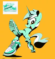 Size: 1909x2048 | Tagged: safe, artist:brdte, derpibooru import, lyra heartstrings, pony, unicorn, clothes, happy, image, jpeg, nike, shoes, smiling, sneakers, solo