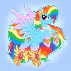 Size: 2000x2000 | Tagged: safe, artist:mediocremare, derpibooru import, rainbow dash, pony, image, jewelry, jpeg, solo