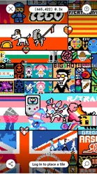 Size: 718x1292 | Tagged: safe, derpibooru import, trixie, bee, insect, pony, sylveon, april fools, bisexual pride flag, cape, clothes, deltarune, female, game boy, hat, heart, image, jpeg, kirby, kirby (series), lego, lesbian pride flag, mare, minecraft, pixel art, pokémon, pride, pride flag, r/place, reddit, spamton, the beatles, trans female, trans trixie, transgender, transgender pride flag, trixie's cape, trixie's hat, union jack