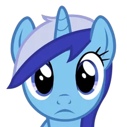 Size: 5000x5000 | Tagged: safe, artist:age3rcm, minuette, pony, unicorn, blue coat, female, frown, horn, image, looking at you, mare, mare stare, png, simple background, snowpity, solo, transparent background, two toned mane