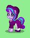 Size: 60x76 | Tagged: safe, artist:dematrix, derpibooru import, oc, oc:starlit magdalene, pony, unicorn, pony town, 60s, clothes, female, glasses, green background, hat, image, mare, picture for breezies, pixel art, png, simple background
