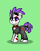 Size: 59x74 | Tagged: semi-grimdark, artist:dematrix, derpibooru import, rarity, pony, unicorn, pony town, alternate hairstyle, blood, clothes, ear piercing, female, goth, green background, image, mare, neck rings, picture for breezies, piercing, pixel art, png, punk, punkrity is real, raripunk, simple background