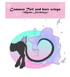 Size: 2346x2556 | Tagged: safe, artist:niniibear, derpibooru import, oc, unofficial characters only, pony, butt wings, image, png, simple background, solo, tail, transparent background, wings