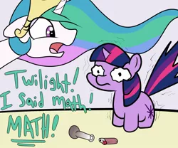 Size: 1200x1000 | Tagged: safe, artist:datte-before-dawn, princess celestia, twilight sparkle, alicorn, pony, unicorn, crown, dialogue, drug use, drugs, female, horn, image, jewelry, jpeg, lighter, mare, meth, miscommunication, open mouth, regalia, shaking, twiggie, unicorn twilight, xk-class end-of-the-world scenario