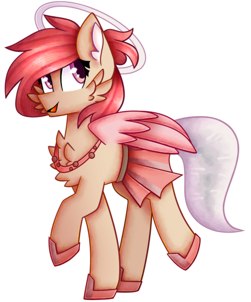 Size: 632x758 | Tagged: safe, artist:clairedaartiste444, derpibooru import, oc, unofficial characters only, pegasus, pony, cheek fluff, chest fluff, ear fluff, female, halo, image, mare, png, simple background, solo, transparent background, wings