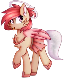 Size: 632x758 | Tagged: safe, artist:clairedaartiste444, derpibooru import, oc, unofficial characters only, pegasus, pony, cheek fluff, chest fluff, ear fluff, female, halo, image, mare, png, simple background, solo, transparent background, wings