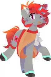 Size: 1280x1934 | Tagged: safe, artist:clairedaartiste444, derpibooru import, oc, unofficial characters only, pony, unicorn, cheek fluff, chest fluff, ear fluff, horn, image, jpeg, looking at you, open mouth, simple background, solo, white background