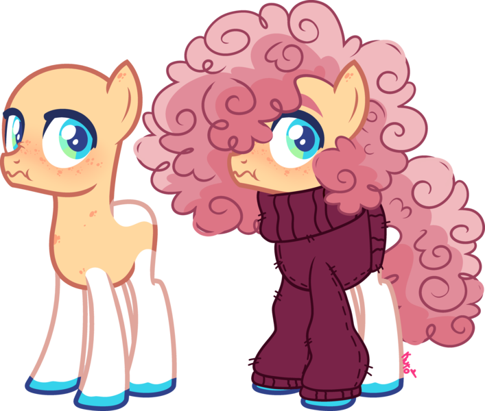 Size: 4457x3783 | Tagged: safe, artist:kurosawakuro, derpibooru import, oc, earth pony, pony, bald, clothes, image, offspring, parent:cheese sandwich, parent:pinkie pie, parents:cheesepie, png, simple background, solo, sweater, transparent background, turtleneck