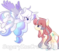 Size: 1063x920 | Tagged: safe, artist:sugaryicecreammlp, derpibooru import, oc, oc:aura sparkle, oc:magic star, unofficial characters only, alicorn, pony, unicorn, alicorn oc, female, horn, image, mare, png, simple background, transparent background, wings