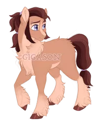 Size: 2629x3005 | Tagged: safe, artist:gigason, derpibooru import, oc, oc:nutmeg spice, earth pony, pony, image, male, obtrusive watermark, offspring, parent:feather bangs, parent:swoon song, png, simple background, solo, stallion, transparent background, watermark