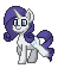 Size: 196x228 | Tagged: safe, artist:twilyisbestpone, derpibooru import, rarity, pony, unicorn, pony town, animated, blinking, cute, derpibooru exclusive, female, gif, image, mare, raribetes, simple background, smiling, solo, transparent background, trotting, trotting in place, walk cycle, walking