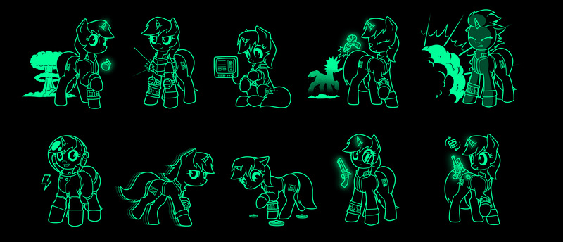 Size: 5000x2152 | Tagged: safe, artist:dipfanken, derpibooru import, oc, unofficial characters only, unicorn, fallout equestria: remains, image, png, solo