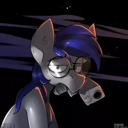 Size: 5120x5120 | Tagged: safe, artist:difis, derpibooru import, oc, oc:aerial ace, unofficial characters only, pony, commission, glasses, gun, image, looking at you, night, png, sad, solo, weapon, ych result