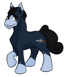 Size: 985x1149 | Tagged: safe, artist:hiddenfaithy, derpibooru import, oc, oc:blue, unofficial characters only, coat markings, commission, curly hair, image, png, simple background, socks (coat marking), solo, transparent background