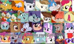 Size: 2048x1211 | Tagged: artist needed, safe, derpibooru import, edit, apple bloom, babs seed, diamond tiara, featherweight, pipsqueak, princess flurry heart, pumpkin cake, scootaloo, silver spoon, snails, snips, sweetie belle, twist, bird, cat, coyote, duck, earth pony, pegasus, pony, skunk, unicorn, babs bunny, buster bunny, colt, cute, dewey, disney, female, fifi la fume, filly, foal, glasses, hamton pig, huey, image, jpeg, louie, male, plucky duck, tiny toon adventures, webby vanderquack, younger