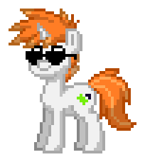 Size: 204x228 | Tagged: safe, artist:megavasiliy007, derpibooru import, oc, oc:darkmind, unofficial characters only, pony, unicorn, pony town, blind, derpibooru exclusive, glasses, horn, image, male, png, simple background, smiling, solo, stallion, sunglasses, transparent background