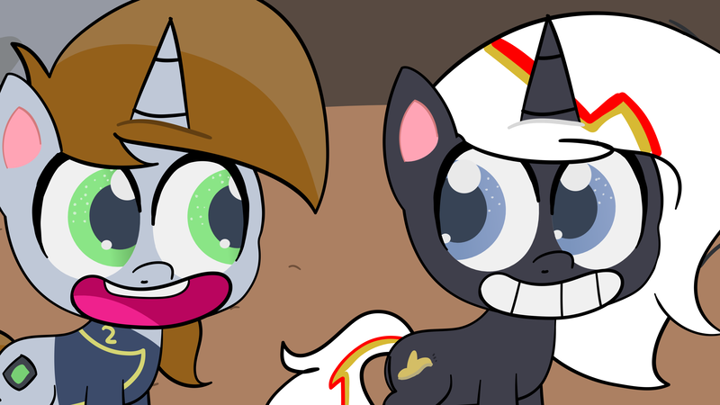 Size: 3840x2160 | Tagged: safe, artist:pearmare, derpibooru import, oc, oc:littlepip, oc:velvet remedy, fallout equestria, my little pony: pony life, image, parody, png, video at source