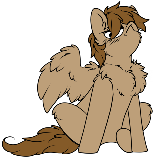 Size: 1165x1187 | Tagged: safe, artist:ababumilkshake, derpibooru import, oc, oc:talu gana, unofficial characters only, pegasus, pony, :c, >:c, behaving like a bird, chest fluff, commission, commissioner:biohazard, cute, eyebrows, fluffy, frown, furrowed brow, hair over eyes, hair over one eye, image, male, onomatopoeia, pegasus oc, png, silly, silly pony, simple background, solo, stallion, transparent background, wing fluff, wings, ych result