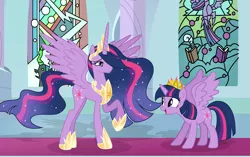 Size: 4762x2993 | Tagged: safe, artist:existence188, derpibooru import, princess twilight 2.0, twilight sparkle, twilight sparkle (alicorn), alicorn, pony, the last problem, duality, image, older, older twilight, png, self paradox, self ponidox, time paradox