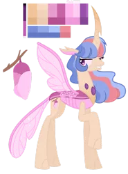 Size: 1280x1727 | Tagged: safe, artist:monochrome-sunsets, derpibooru import, oc, changepony, hybrid, female, image, interspecies offspring, offspring, parent:princess celestia, parent:thorax, parents:thoralestia, png, simple background, solo, transparent background