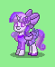 Size: 61x74 | Tagged: safe, artist:dematrix, derpibooru import, oc, oc:ayu purnama dewi, pony, unicorn, pony town, adorkable, bow, clothes, cute, dork, female, green background, hair bow, hairpin, image, mare, picture for breezies, pixel art, png, saddle, simple background, skirt, tack, tail, tail bow