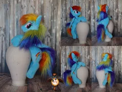 Size: 1328x1000 | Tagged: safe, artist:essorille, derpibooru import, rainbow dash, pony, image, irl, jpeg, photo, plushie, solo