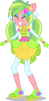 Size: 169x350 | Tagged: safe, artist:amadondawn, derpibooru import, lemon zest, equestria girls, clothes swap, crystal guardian, eye clipping through hair, eyeshadow, female, grin, image, makeup, png, shadow, simple background, smiling, solo, transparent background