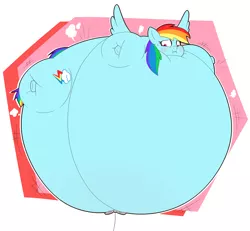 Size: 2600x2400 | Tagged: suggestive, artist:hedgehogstew, derpibooru import, rainbow dash, pegasus, pony, air inflation, bingo wings, blushing, female, floating, high res, image, inflation, png, puffy cheeks, solo, solo female, spread wings, string, wings