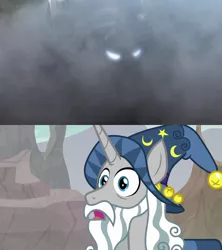 Size: 1920x2160 | Tagged: safe, derpibooru import, edit, edited screencap, screencap, star swirl the bearded, pony, robot, unicorn, season 9, the ending of the end, spoiler:s09, comparison, galleom, image, png, subspace emissary, super smash bros., super smash bros. brawl