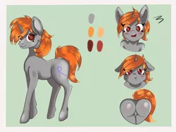 Size: 4000x3000 | Tagged: dead source, safe, alternate version, artist:rainy105, derpibooru import, oc, oc:darkmind, unofficial characters only, pony, unicorn, blind, butt, cute, female, gift art, horn, image, mare, png, presenting, raised tail, reference sheet, rule 63, sad, simple background, solo, surprised, tail, wrong body color, wrong cutie mark