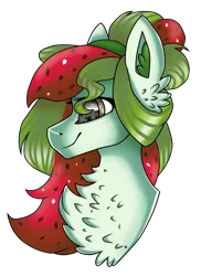 Size: 1440x1973 | Tagged: safe, artist:moonert, derpibooru import, oc, oc:watermelana, unofficial characters only, earth pony, pony, bust, chest fluff, ear fluff, earth pony oc, female, image, impossibly large chest fluff, mare, png, profile, simple background, snow, snowflake, solo, transparent background, wingding eyes