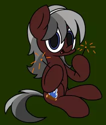 Size: 2070x2450 | Tagged: safe, artist:derpyalex2, derpibooru import, oc, unofficial characters only, earth pony, pony, female, firecracker, full body, happy, image, mare, png, simple background, solo