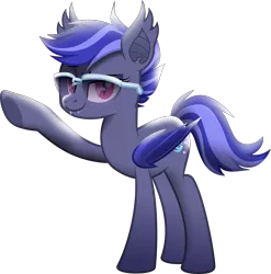 Size: 7687x7766 | Tagged: safe, artist:lincolnbrewsterfan, derpibooru import, oc, oc:night watch, bat pony, pony, a matter of principals, my little pony: the movie, .svg available, bat ears, bat eyes, bat wings, cute, cute little fangs, derpibooru exclusive, eye, facial freckles, fangs, female, folded wings, freckles, heart, heart hoof, image, lidded eyes, liver spots, looking at you, magenta eyes, mare, movie accurate, moviefied, pink eyes, png, show moviefied, simple background, slit pupils, smiling, smiling at you, sunglasses, tail, transparent background, two toned mane, two toned tail, vector, waving, wings