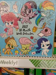 Size: 3000x4000 | Tagged: safe, derpibooru import, applejack, fluttershy, pinkie pie, rainbow dash, rarity, twilight sparkle, earth pony, pegasus, unicorn, my little pony: pony life, calendar, image, jpeg, merchandise, numbers, photo, polaroid, store