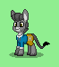 Size: 66x74 | Tagged: safe, artist:dematrix, derpibooru import, oc, oc:rendy bolele, donkey, pony, pony town, clothes, green background, image, male, pixel art, png, simple background