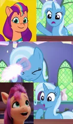 Size: 640x1080 | Tagged: safe, artist:3d4d, derpibooru import, sunny starscout, trixie, all bottled up, my little pony: a new generation, my little pony: tell your tale, spoiler:g5, spoiler:my little pony: tell your tale, g5, image, meme, op can't let go, op isn't even trying anymore, png