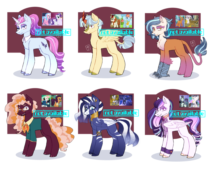 Size: 2650x2200 | Tagged: safe, artist:ririchiyoakva, derpibooru import, aloe, autumn blaze, coloratura, princess celestia, princess luna, rarity, saffron masala, svengallop, windy whistles, zecora, alicorn, gryphon, kirin, pony, female, image, magical lesbian spawn, male, mare, offspring, parent:aloe, parent:autumn blaze, parent:coloratura, parent:gilda, parent:princess celestia, parent:princess luna, parent:rarity, parent:saffron masala, parent:svengallop, parent:windy whistles, parent:zecora, png, screencap reference, simple background, stallion, transparent background