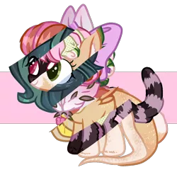 Size: 1450x1450 | Tagged: safe, artist:ririchiyoakva, derpibooru import, oc, unofficial characters only, cat, cat pony, original species, pony, bow, eyelashes, female, hair bow, heterochromia, image, mare, png, simple background, smiling, transparent background