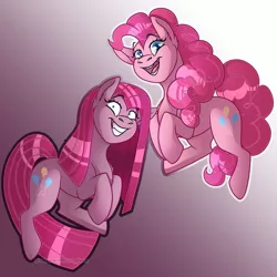 Size: 1280x1280 | Tagged: safe, artist:grumpygriffcreation, derpibooru import, pinkie pie, pony, duality, image, jpeg, pinkamena diane pie