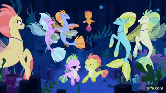 Size: 640x360 | Tagged: safe, derpibooru import, screencap, scootaloo, classical hippogriff, hippogriff, pegasus, pony, seapony (g4), season 8, surf and/or turf, spoiler:s08, ^^, animated, blinking, cute, cutealoo, eyes closed, female, filly, fins, fish tail, foal, gif, gifs.com, image, jewelry, male, mare, necklace, ocean, open mouth, open smile, seaponified, seapony scootaloo, seaquestria, seaweed, smiling, species swap, tail, underwater, water